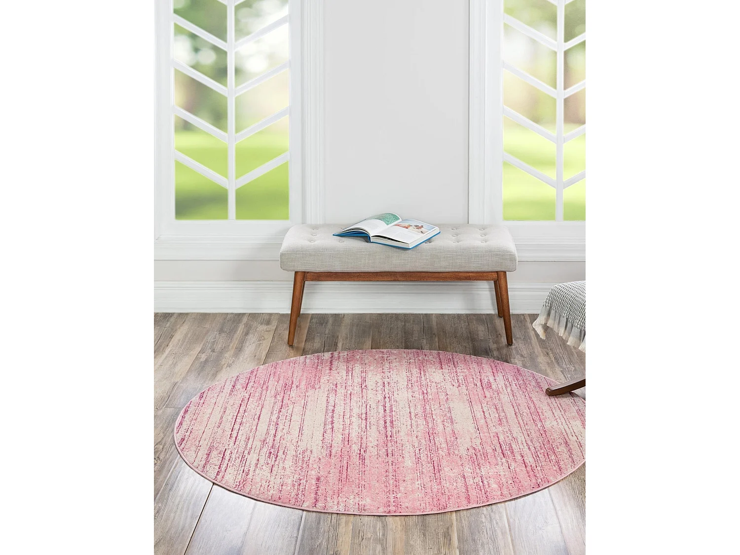 Tappeto 160x160 Rosa Bellevue