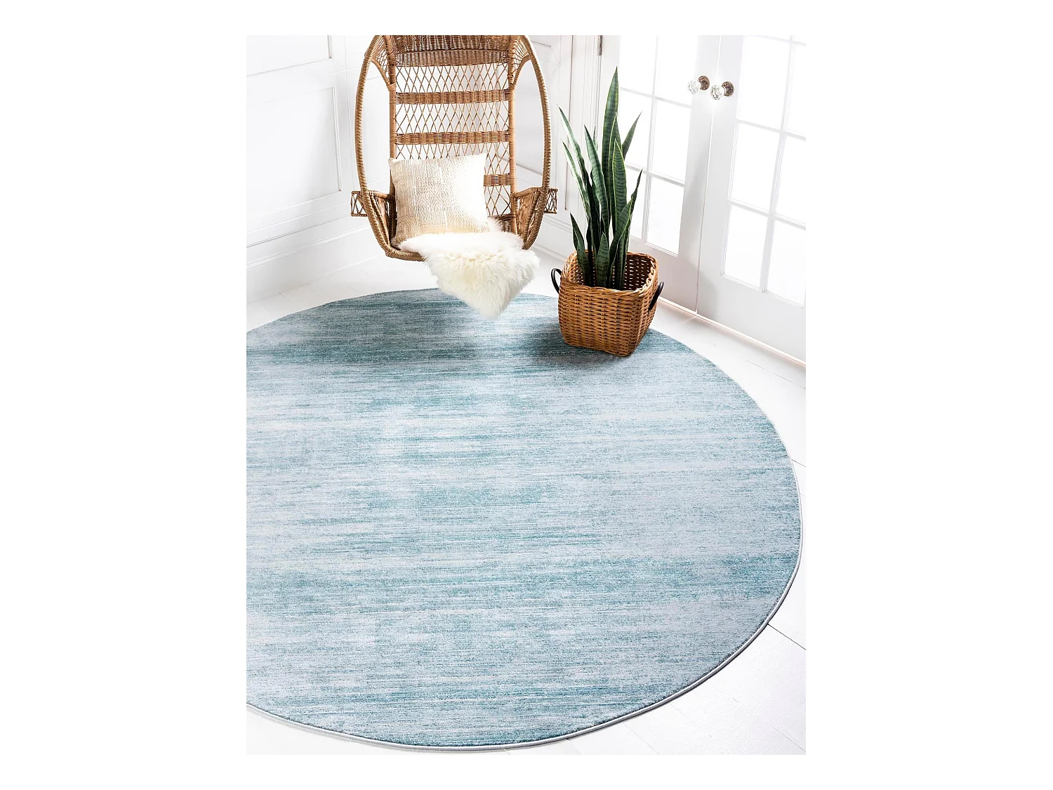 Tappeto 160x160 Turchese Bellevue