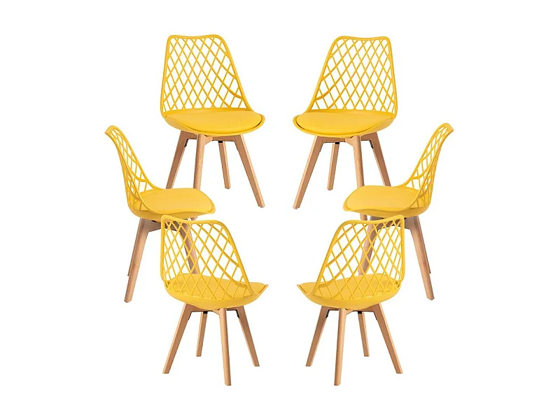 Packs Sillas Comedor - Pack 6 Sillas Mima - Amarillo