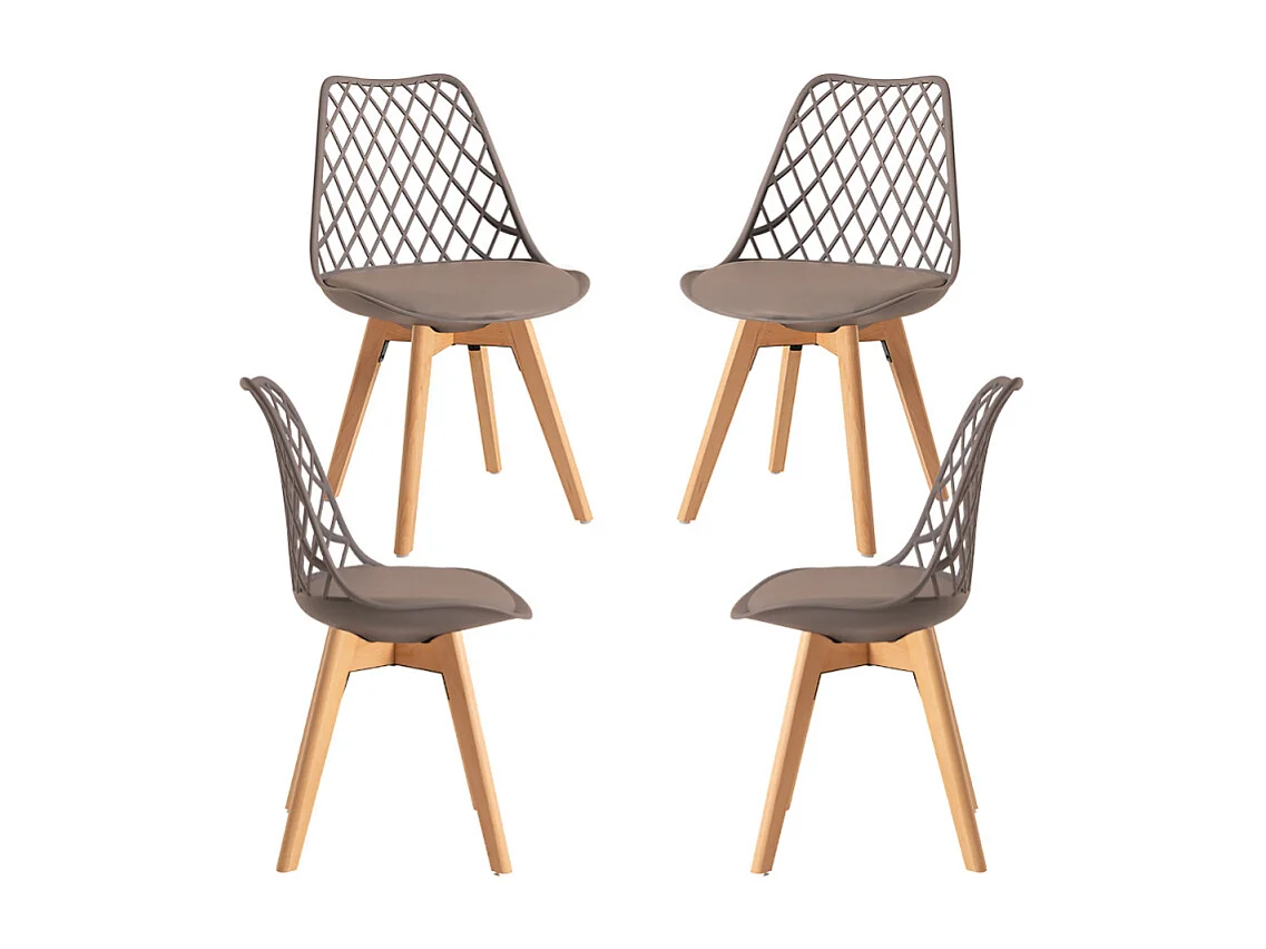 Packs Sillas Comedor - Pack 4 Sillas Mima - Taupe