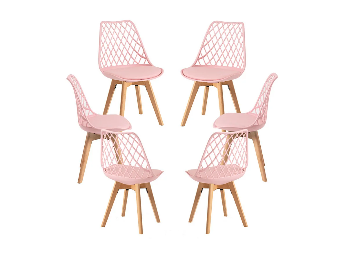 Packs Sillas Comedor - Pack 6 Sillas Mima - Rosa