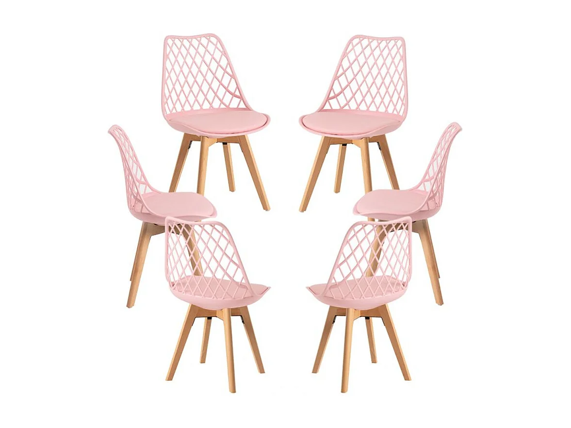 Packs Sillas Comedor - Pack 6 Sillas Mima - Rosa