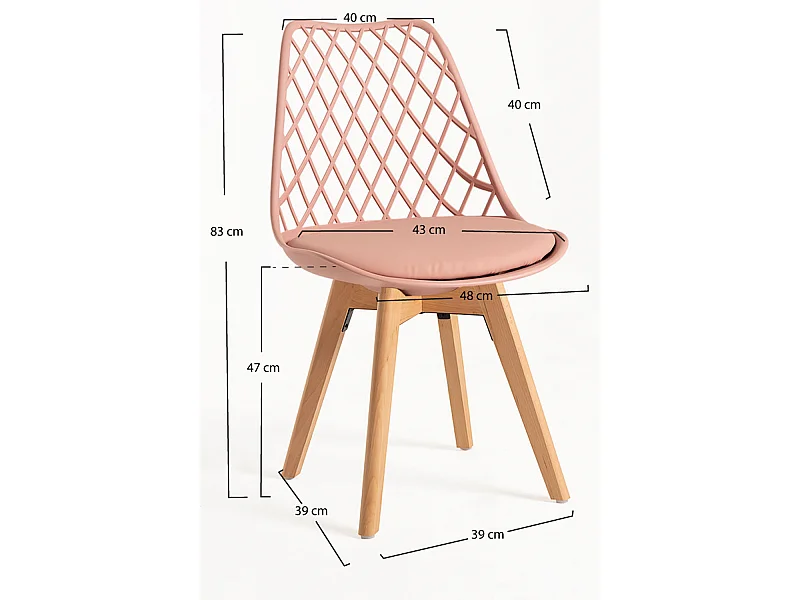 Packs Sillas Comedor - Pack 6 Sillas Mima - Rosa