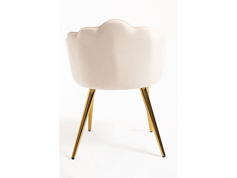 Sillas Comedor - Silla Blume Gold Terciopelo - Beige