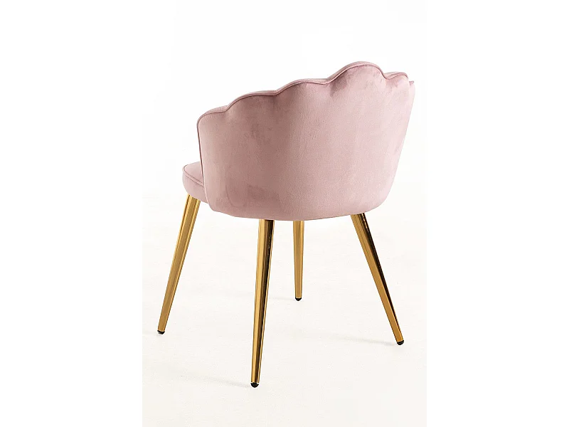 Sillas Comedor - Silla Blume Gold Terciopelo - Rosa