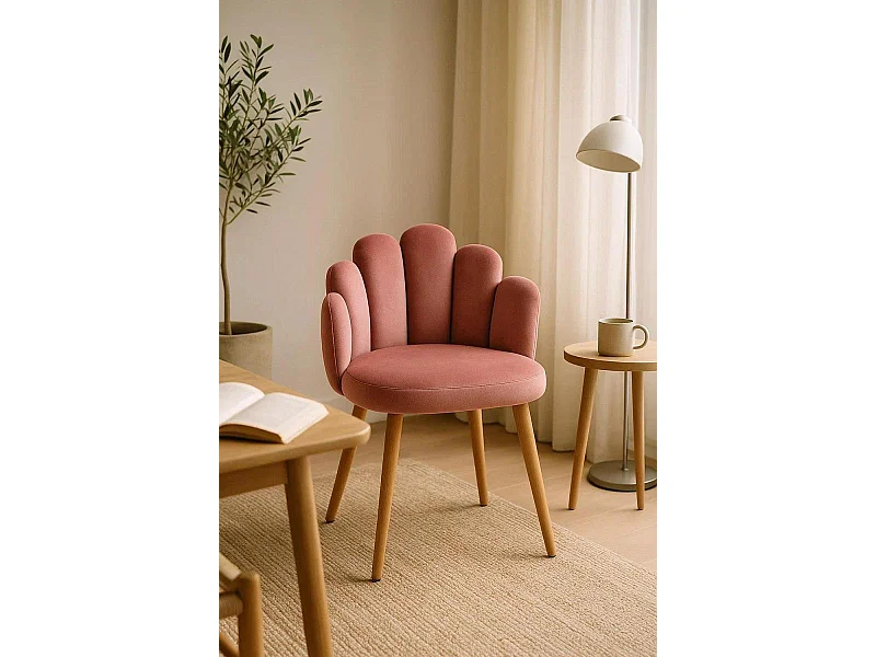 Sillas Comedor - Silla Hand Terciopelo - Rosa