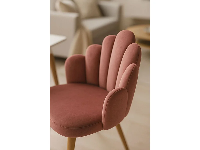 Sillas Comedor - Silla Hand Terciopelo - Rosa