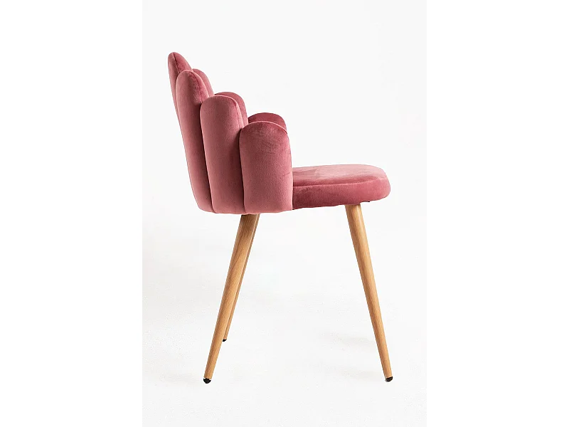 Sillas Comedor - Silla Hand Terciopelo - Rosa