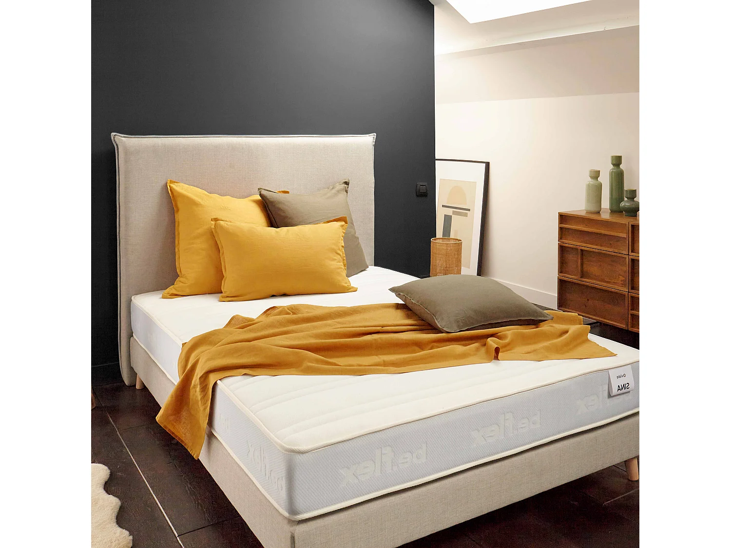 Matelas reversible à ressorts 180 x 200 cm