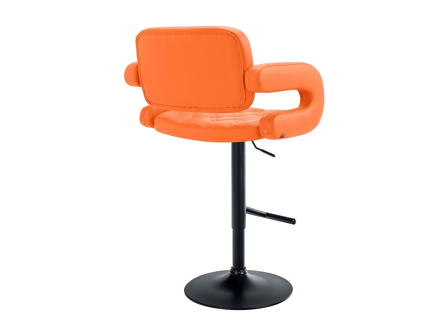 Tabouret de bar - Similicuir & Métal - Orange - Dublin