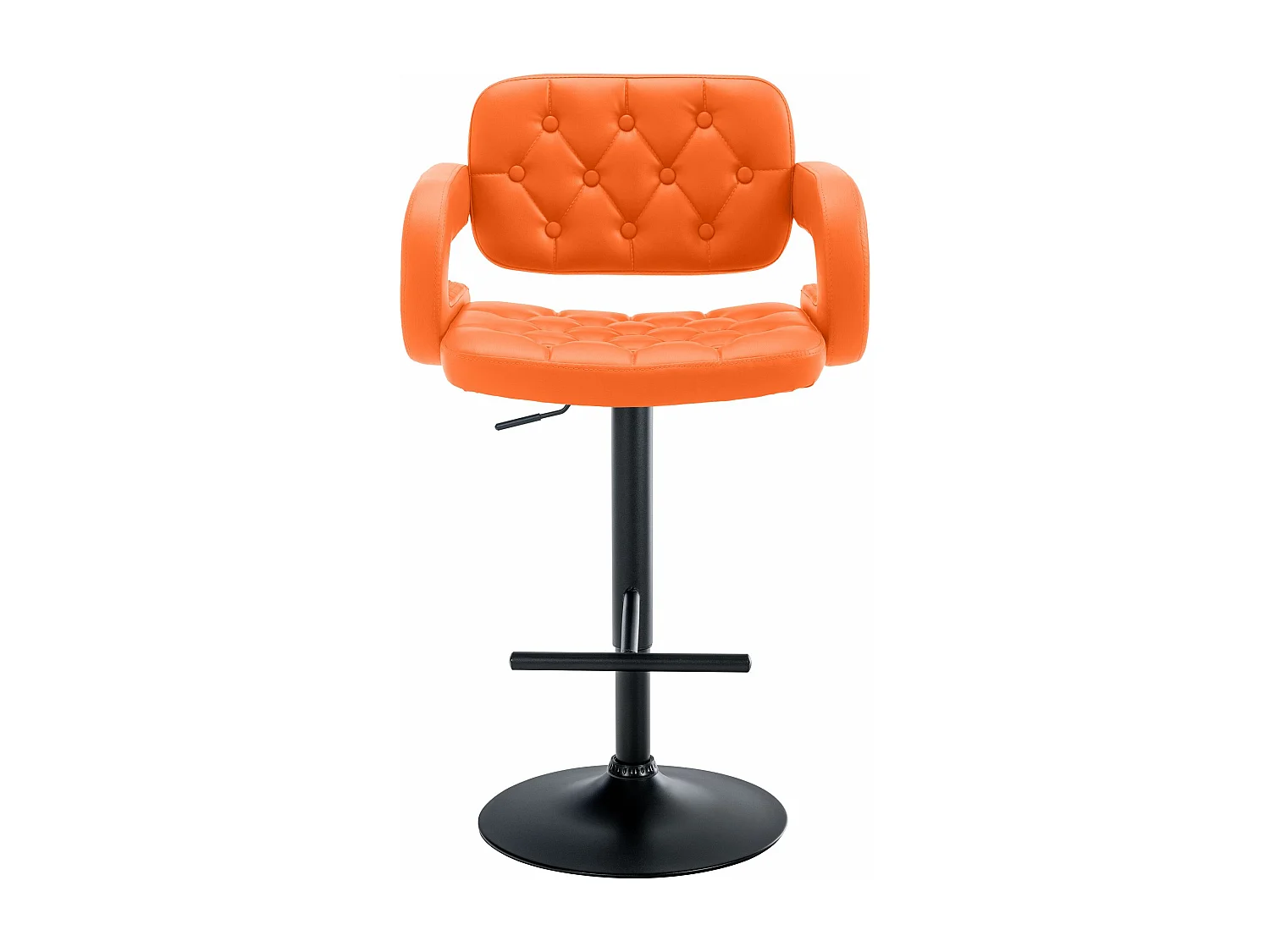 Tabouret de bar - Similicuir & Métal - Orange - Dublin