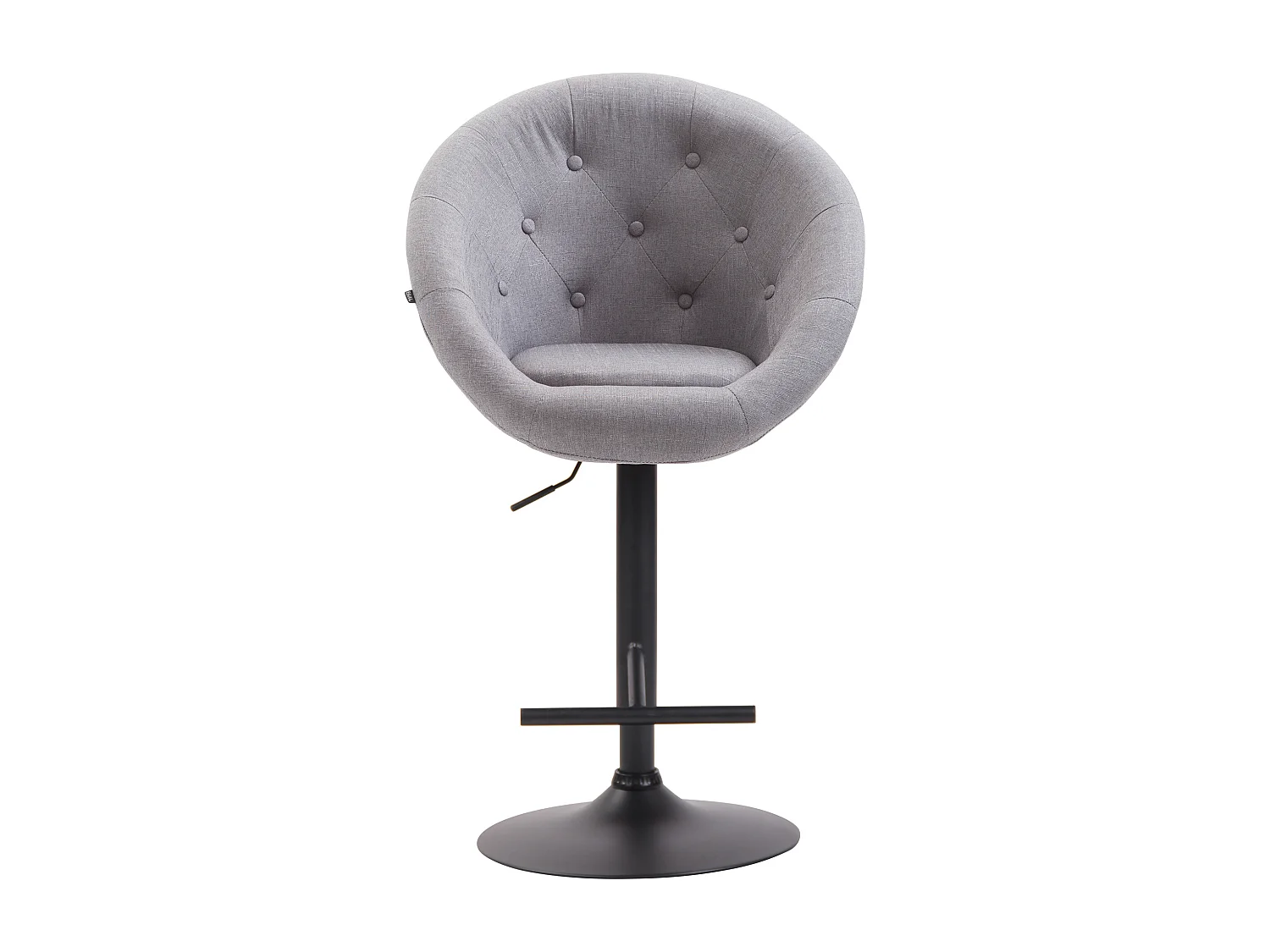 Tabouret de bar - Tissu & Noir - Gris - London