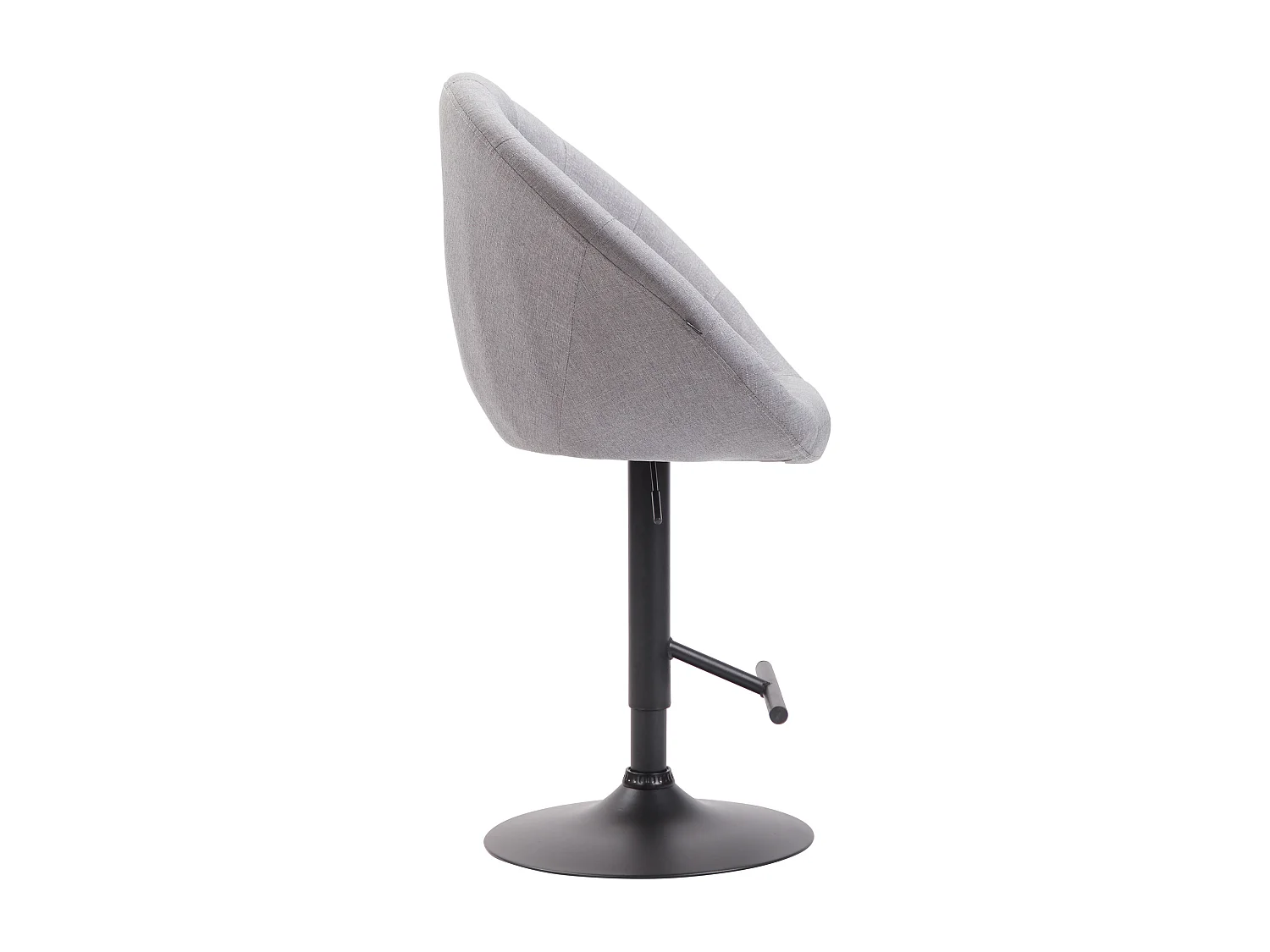 Tabouret de bar - Tissu & Noir - Gris - London