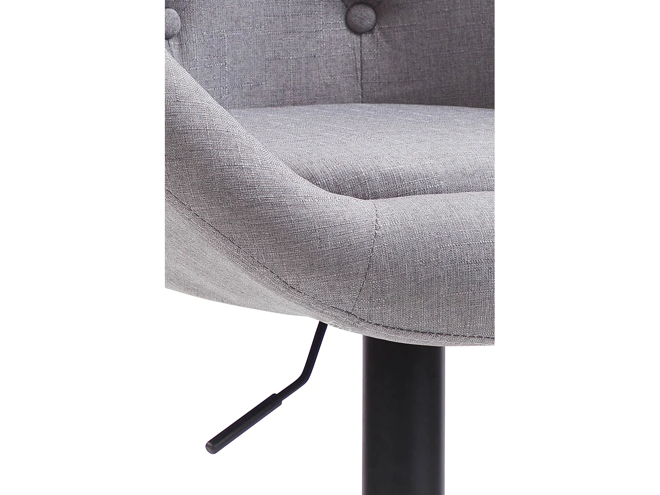 Tabouret de bar - Tissu & Noir - Gris - London