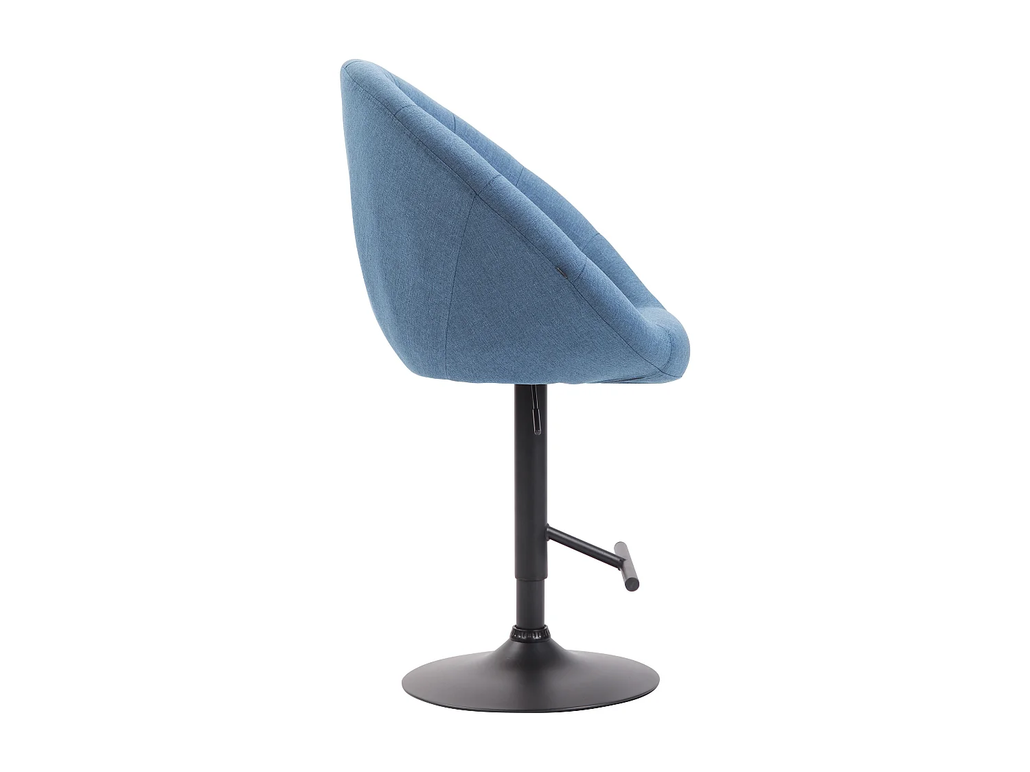 Tabouret de bar - Tissu & Noir - Bleu - London