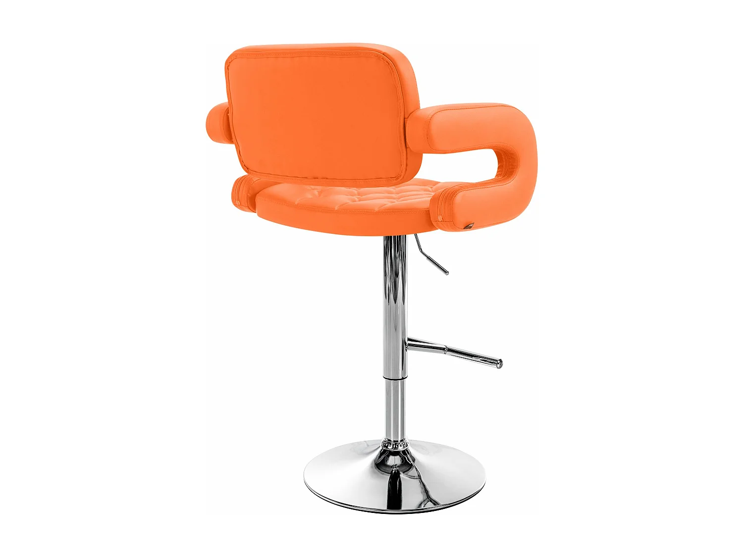 Tabouret de bar - Similicuir & Métal - Orange - Dublin