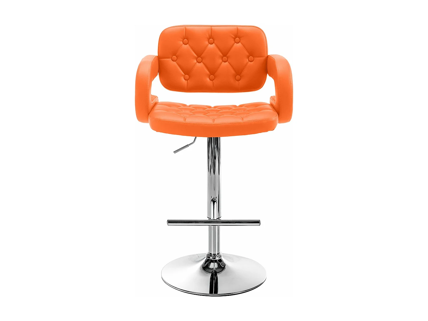 Tabouret de bar - Similicuir & Métal - Orange - Dublin