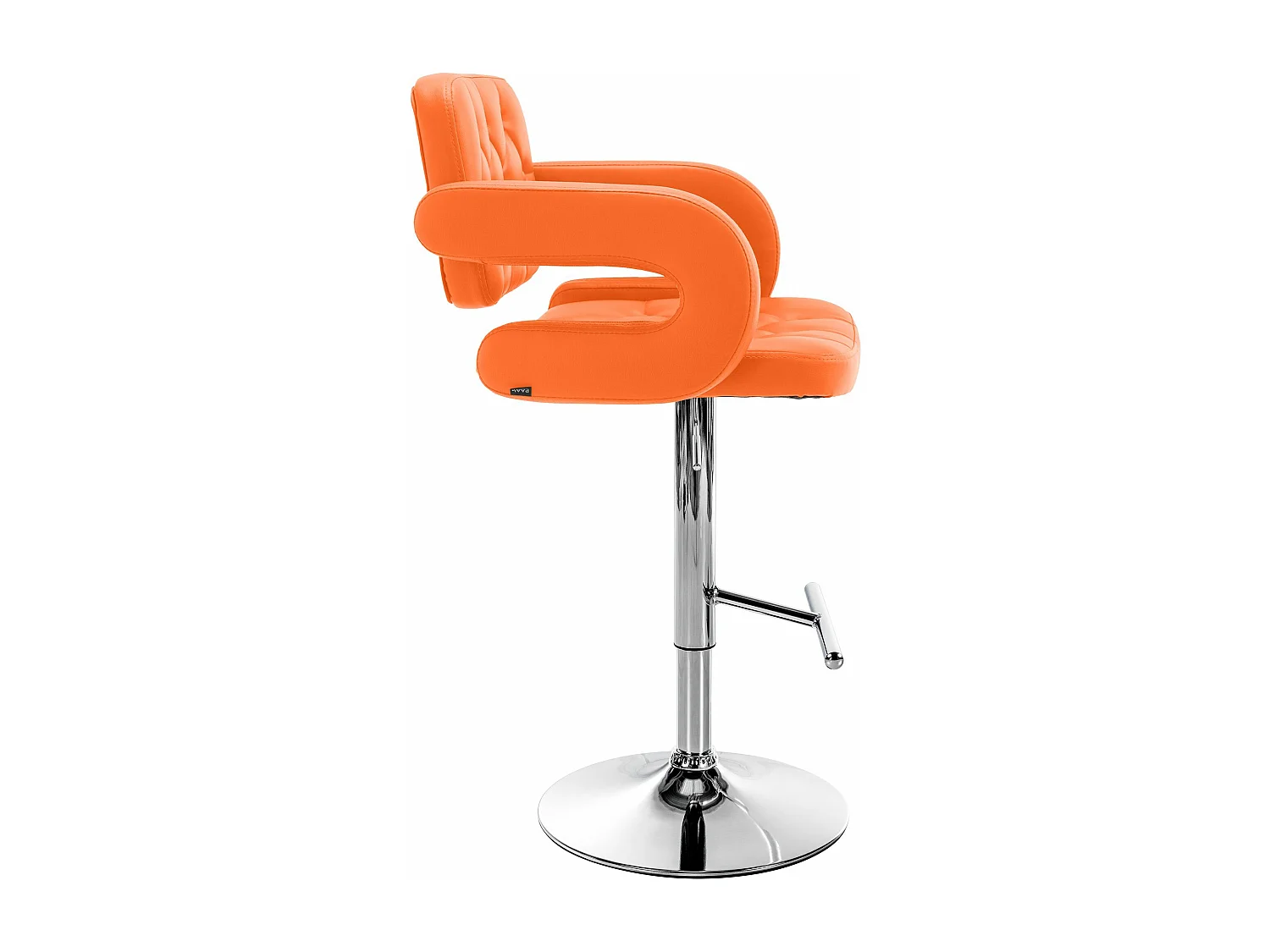 Tabouret de bar - Similicuir & Métal - Orange - Dublin