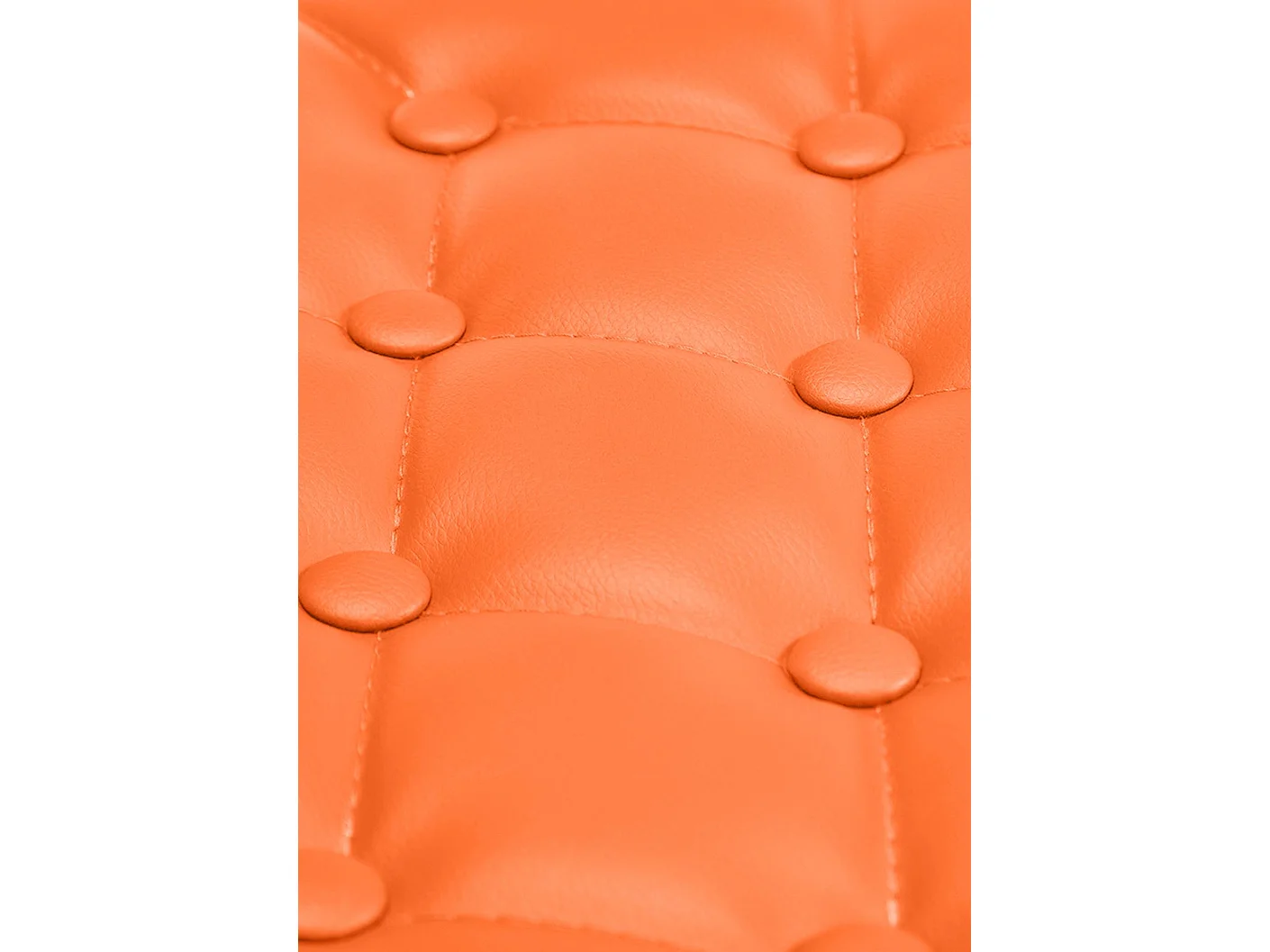 Tabouret de bar - Similicuir & Chrome - Orange - Dublin