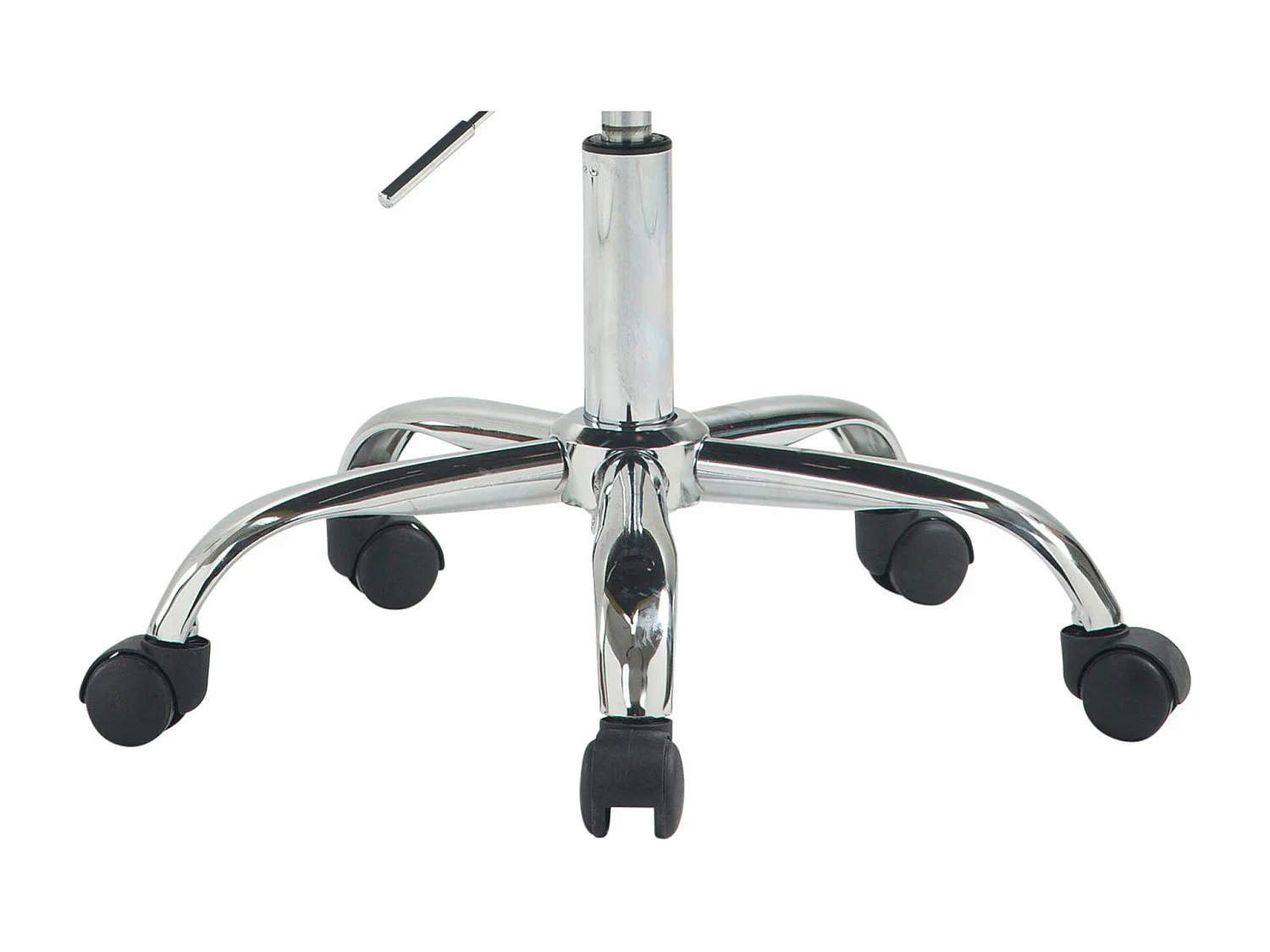 Tabouret de bureau - Tissu & Métal chromé - Bleu - London V2 Stoff