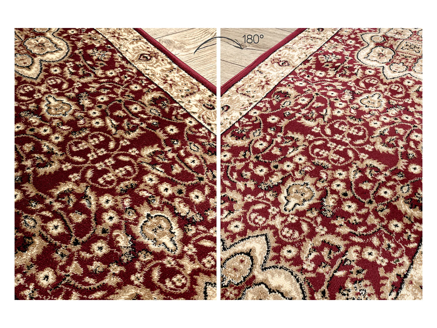 Tapis de couloir HEAT-SET ROYAL AGY 0521 bordeaux 70x220 cm