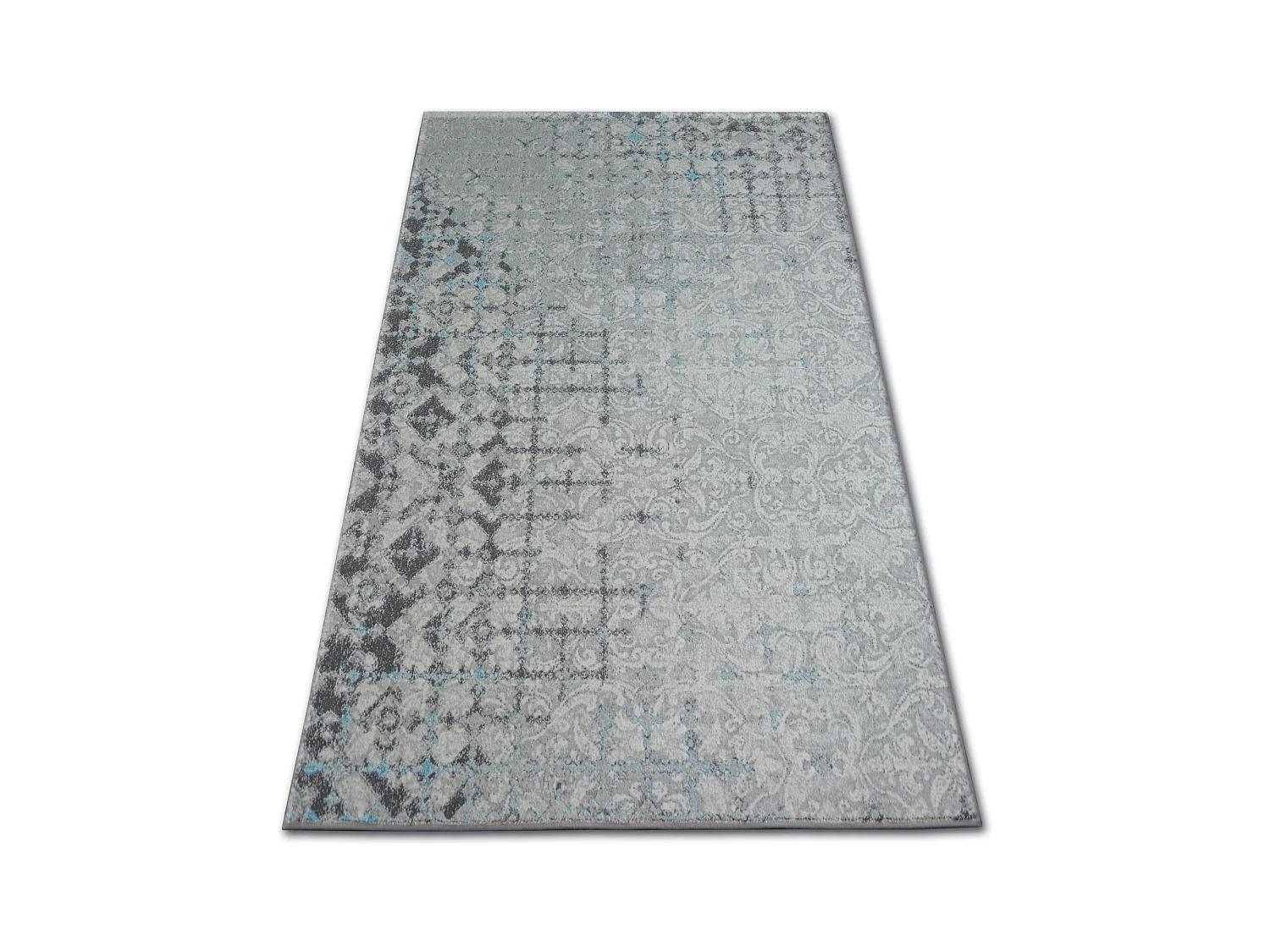 Tapis ACRYLIQUE PATARA 0140 Sable Clair/Turquoise 80x150 cm