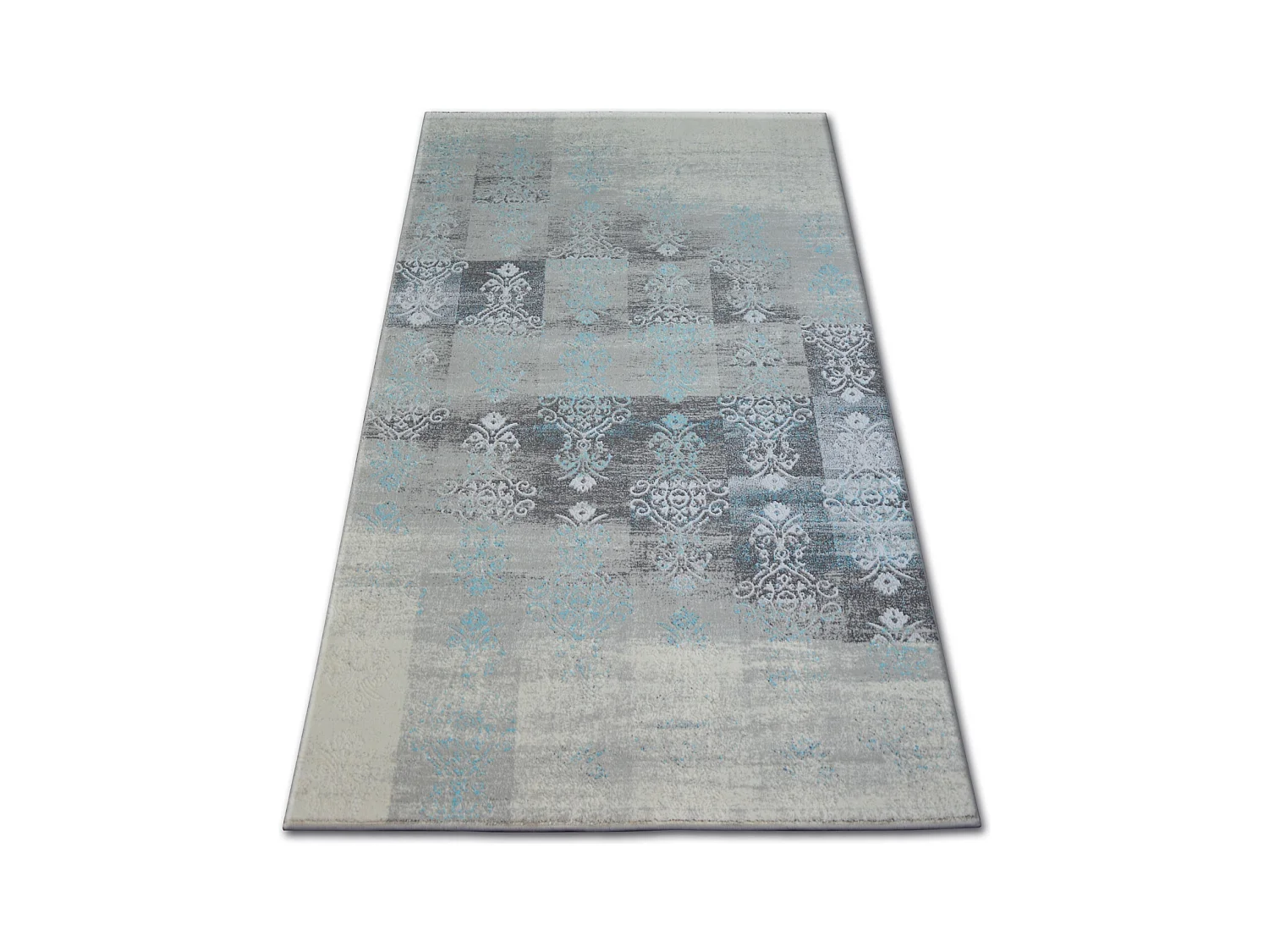 Tapis ACRYLIQUE PATARA 0146 Sable Clair/Turquoise 80x150 cm