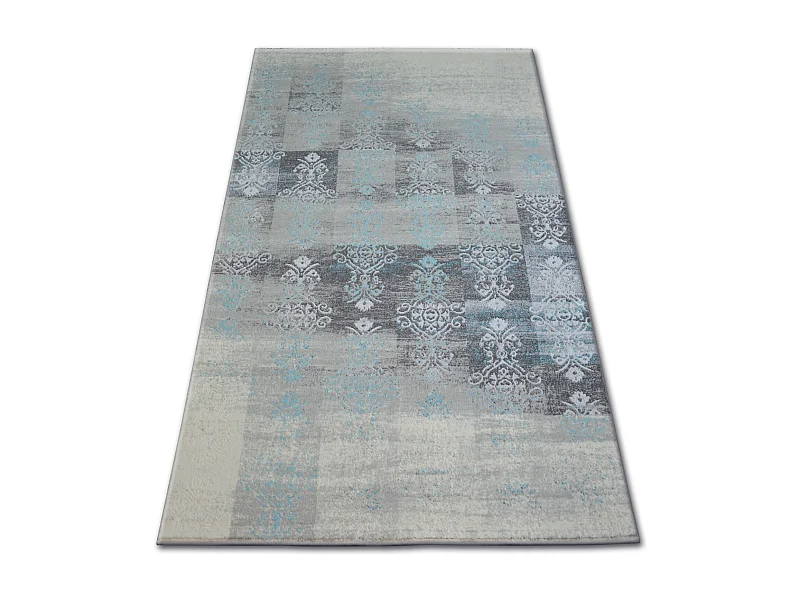 Tapis ACRYLIQUE PATARA 0146 Sable Clair/Turquoise 80x150 cm