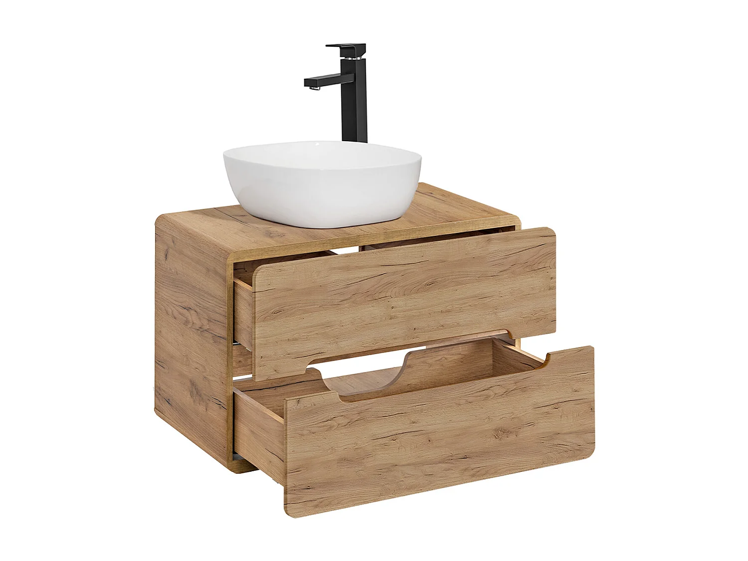 Set di mobili da bagno con lavabo Arun marrone 80cm
