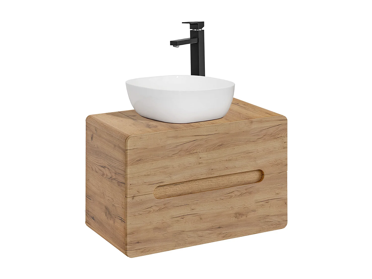Ensemble meuble simple vasque 80cm et colonne Arun Bois