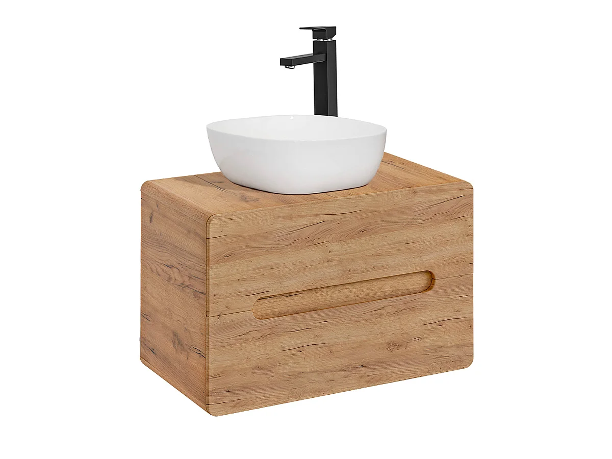 Ensemble meuble simple vasque 80cm et colonne Arun Bois