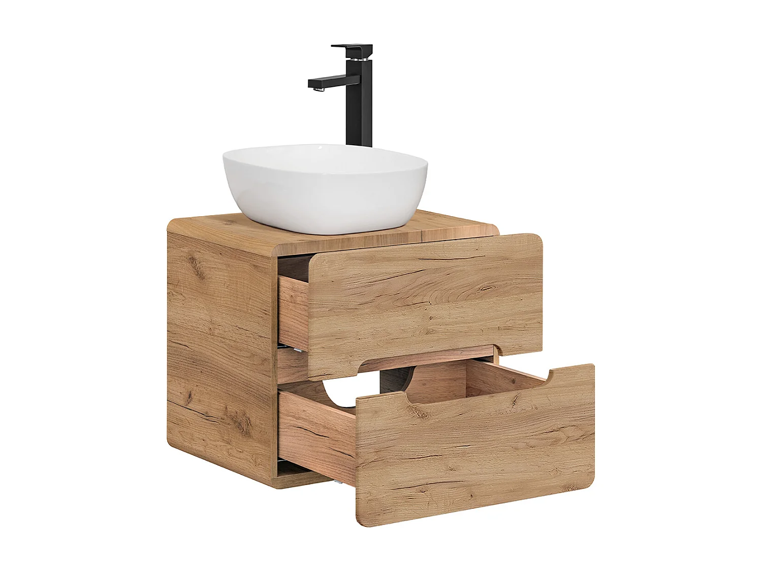 Ensemble meuble simple vasque 60cm et colonne Arun Bois