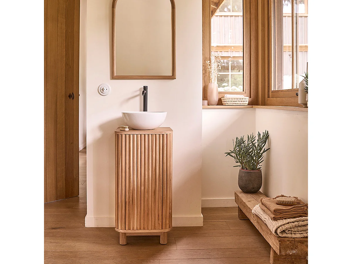 Lave main en teck massif 42 cm