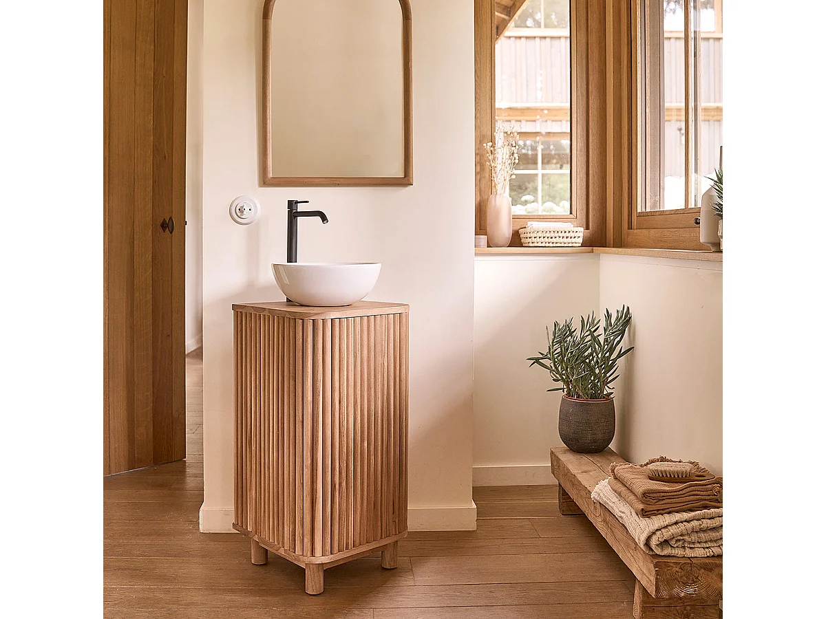 Lave main en teck massif 42 cm