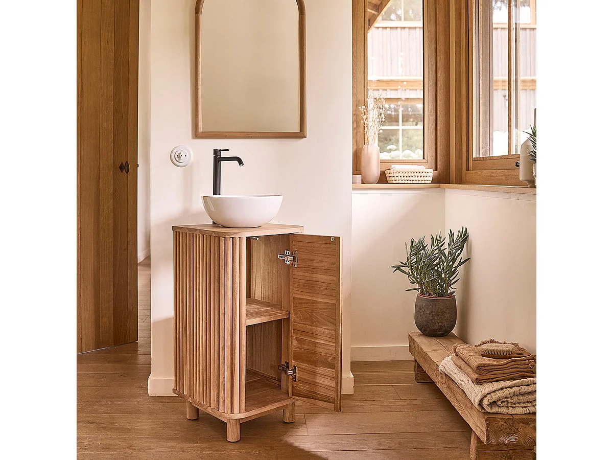 Lave main en teck massif 42 cm