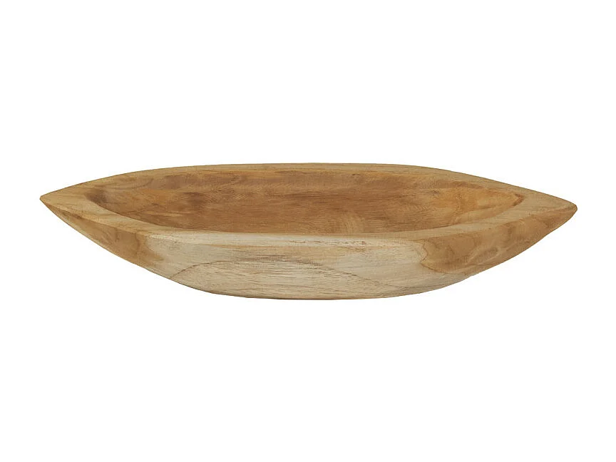 Plateau barque / Vide poche L. 38 cm en bois de teck massif - TITOUAN