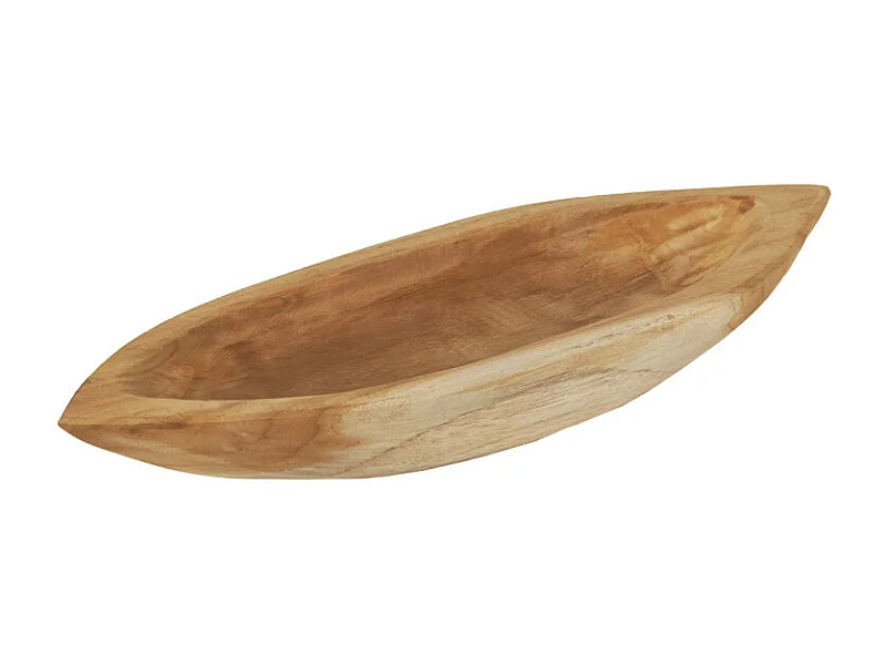 Plateau barque / Vide poche L. 38 cm en bois de teck massif - TITOUAN