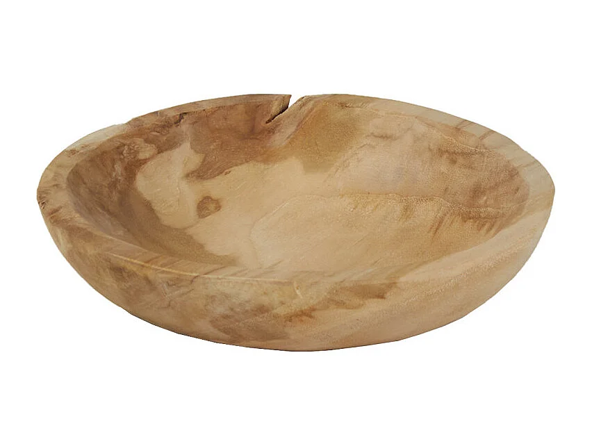 Bol / Vide poche / Corbeille à fruit D. 25 cm en bois de teck - JONES