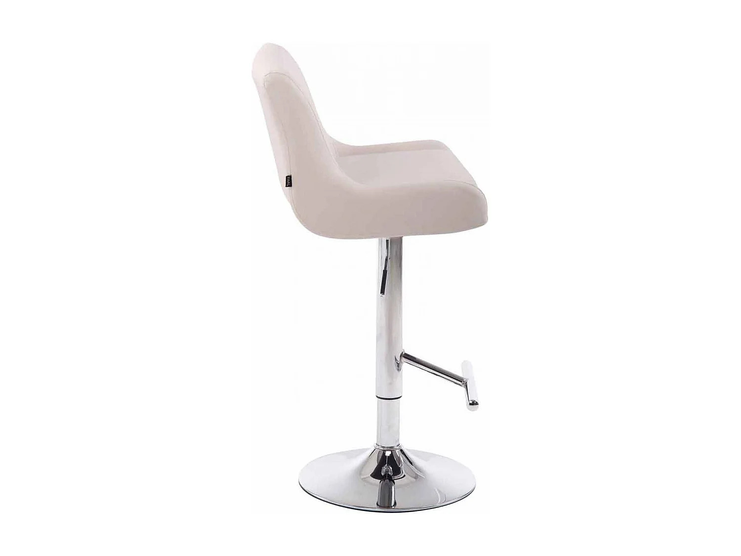 Lot de 2  Tabouret de bar - Similicuir & Métal - Blanc - Club