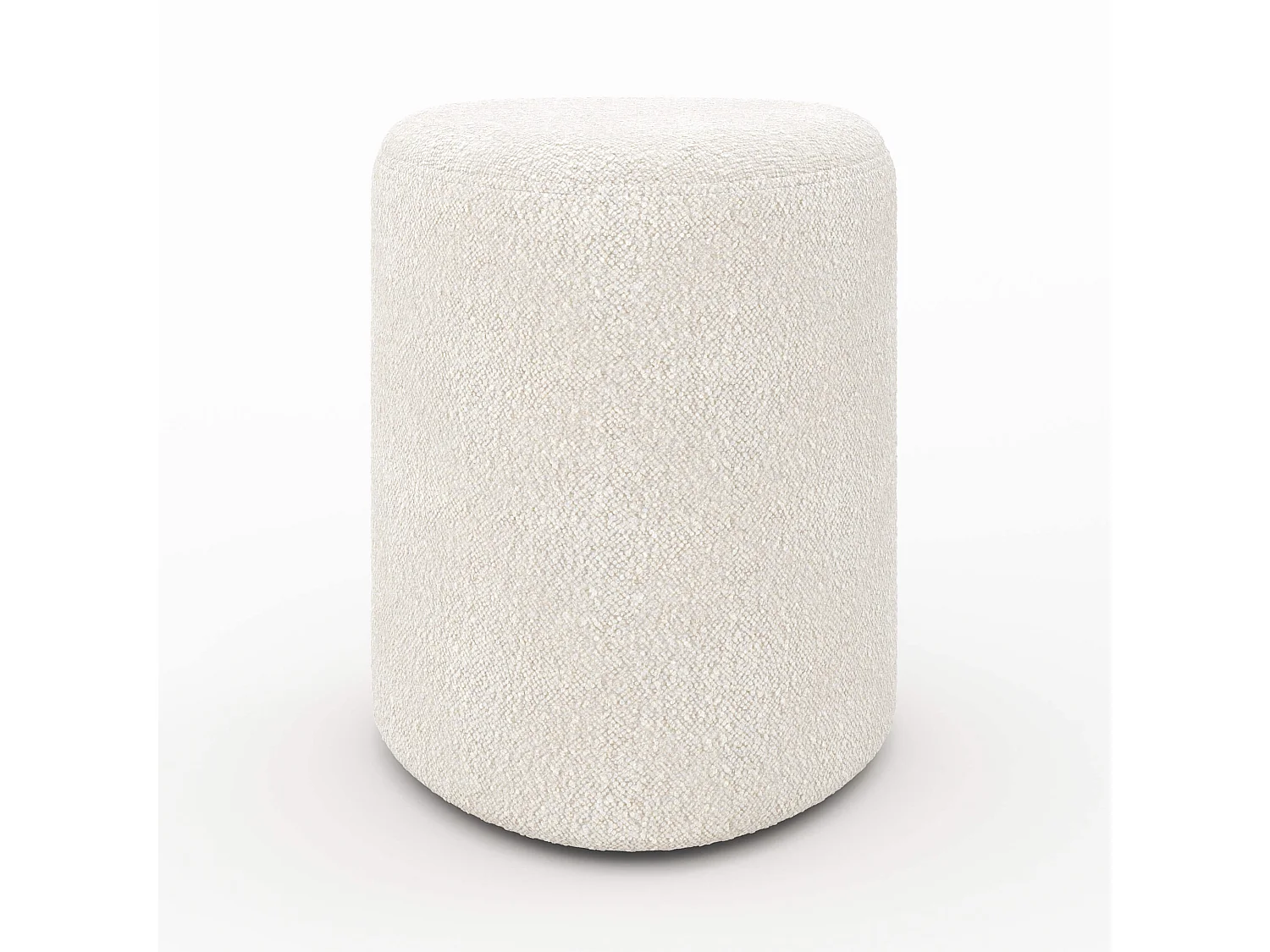 Pouf triangular de tela boucle beige - Emmy