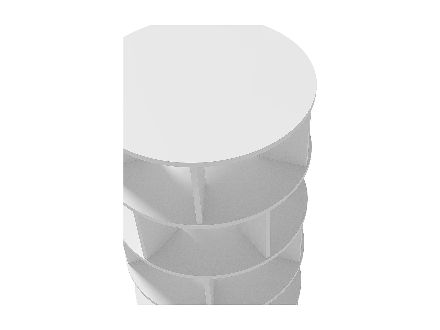 Draaibare schoenenkast - draaibaar - 5 niveaus - Wit