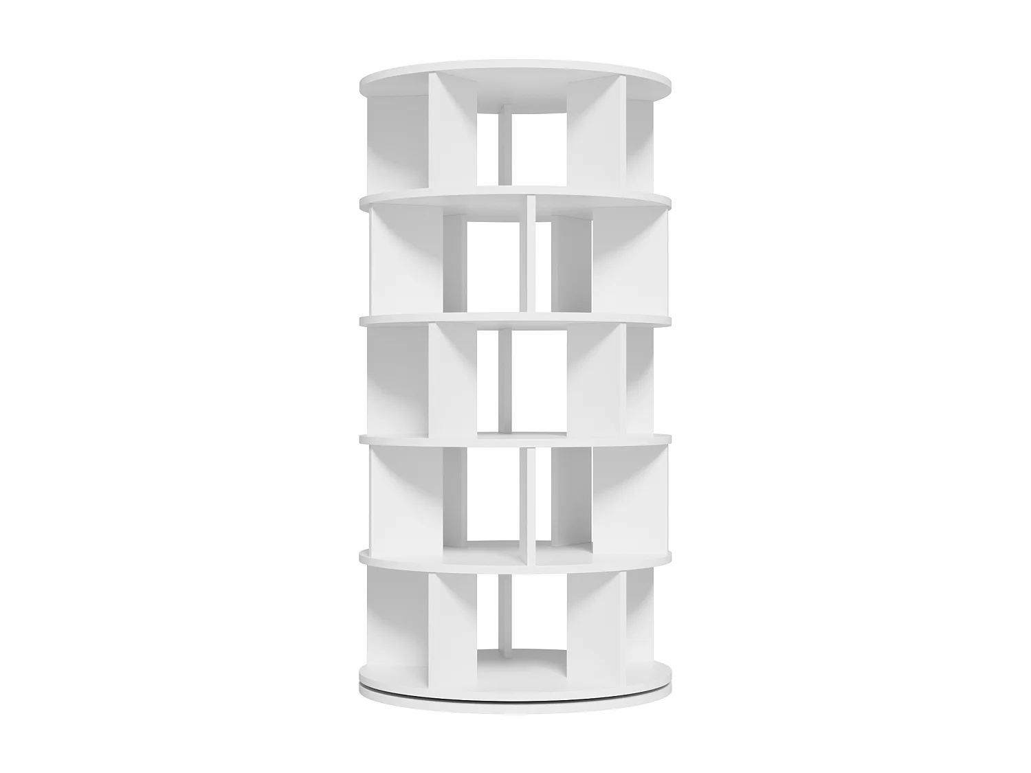Drehbarer Schuhschrank – drehbar – 5 Ebenen – Weiß