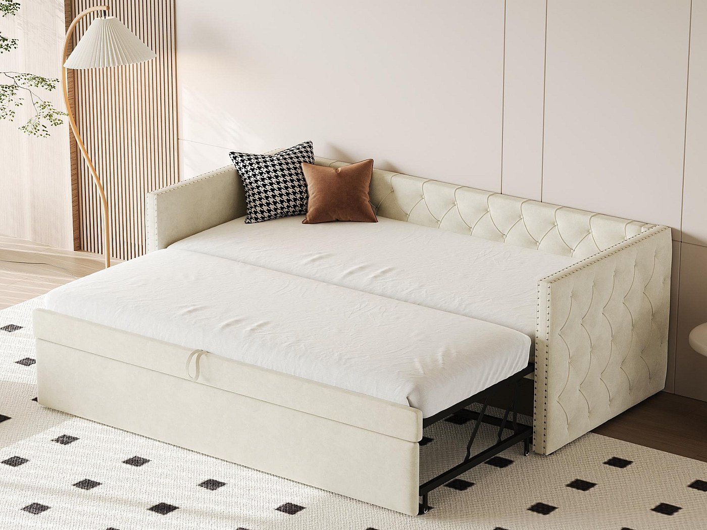 Canapé-lit Rembourré 2 En 1 Pour Enfant - 140 X 200 Cm + 90 X 190