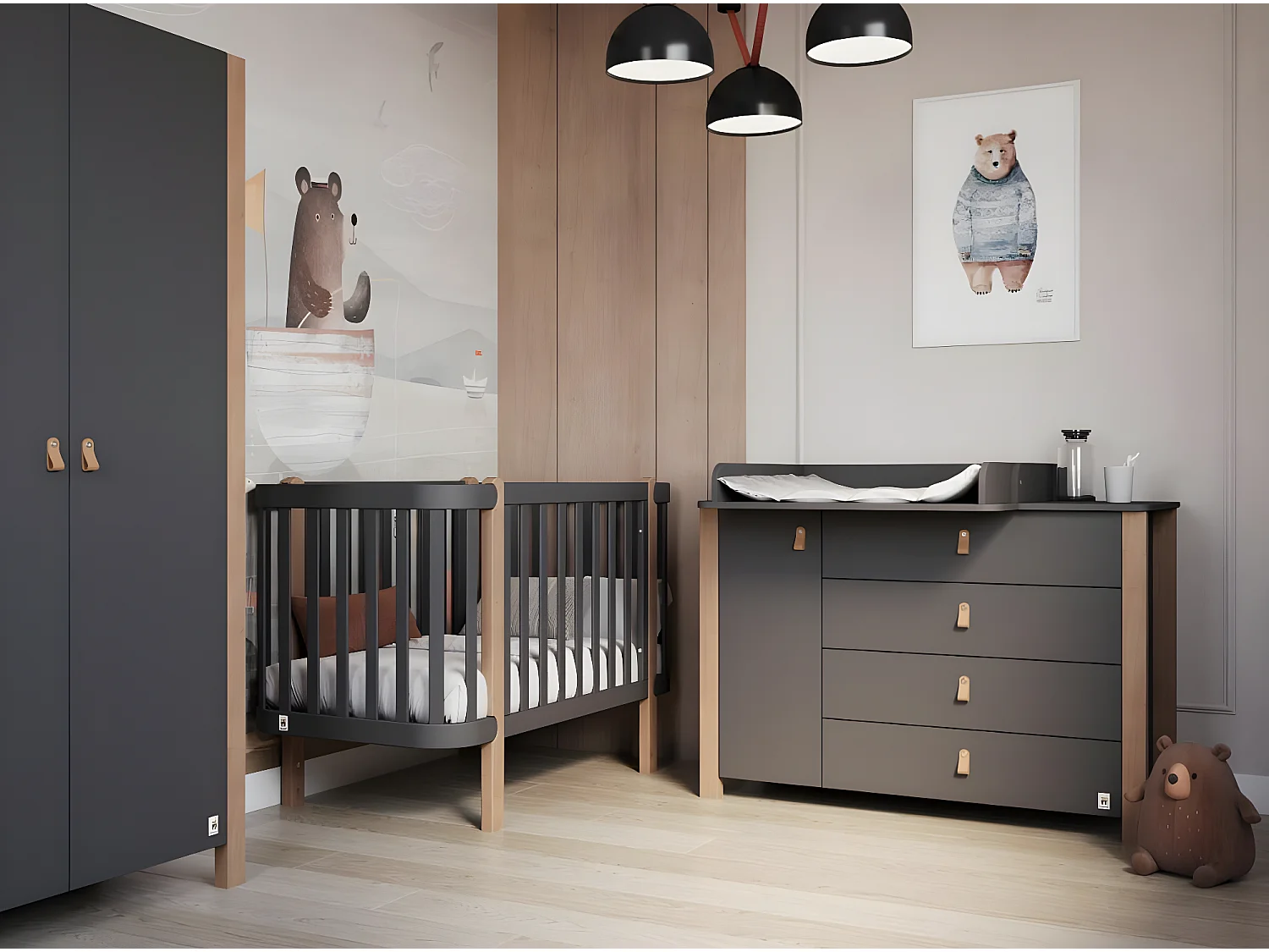 Table À Langer ETUDE CT50 50x120x86 Noir