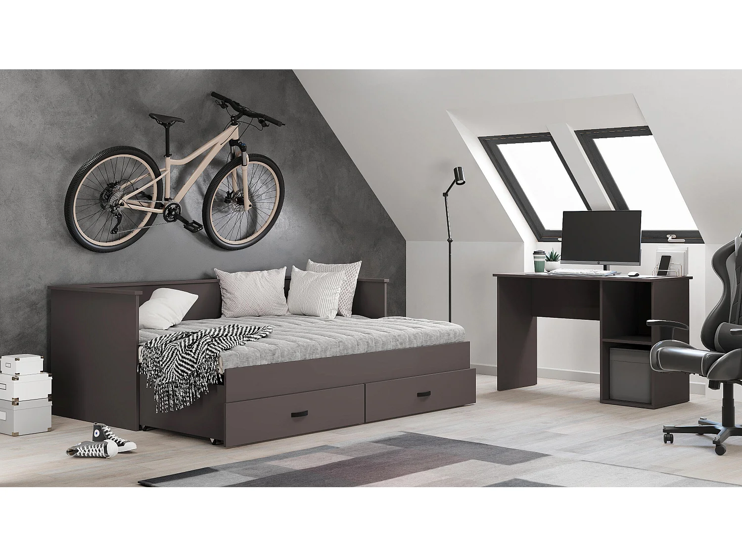 Bureau TAKO D120 120x80x55 Gris