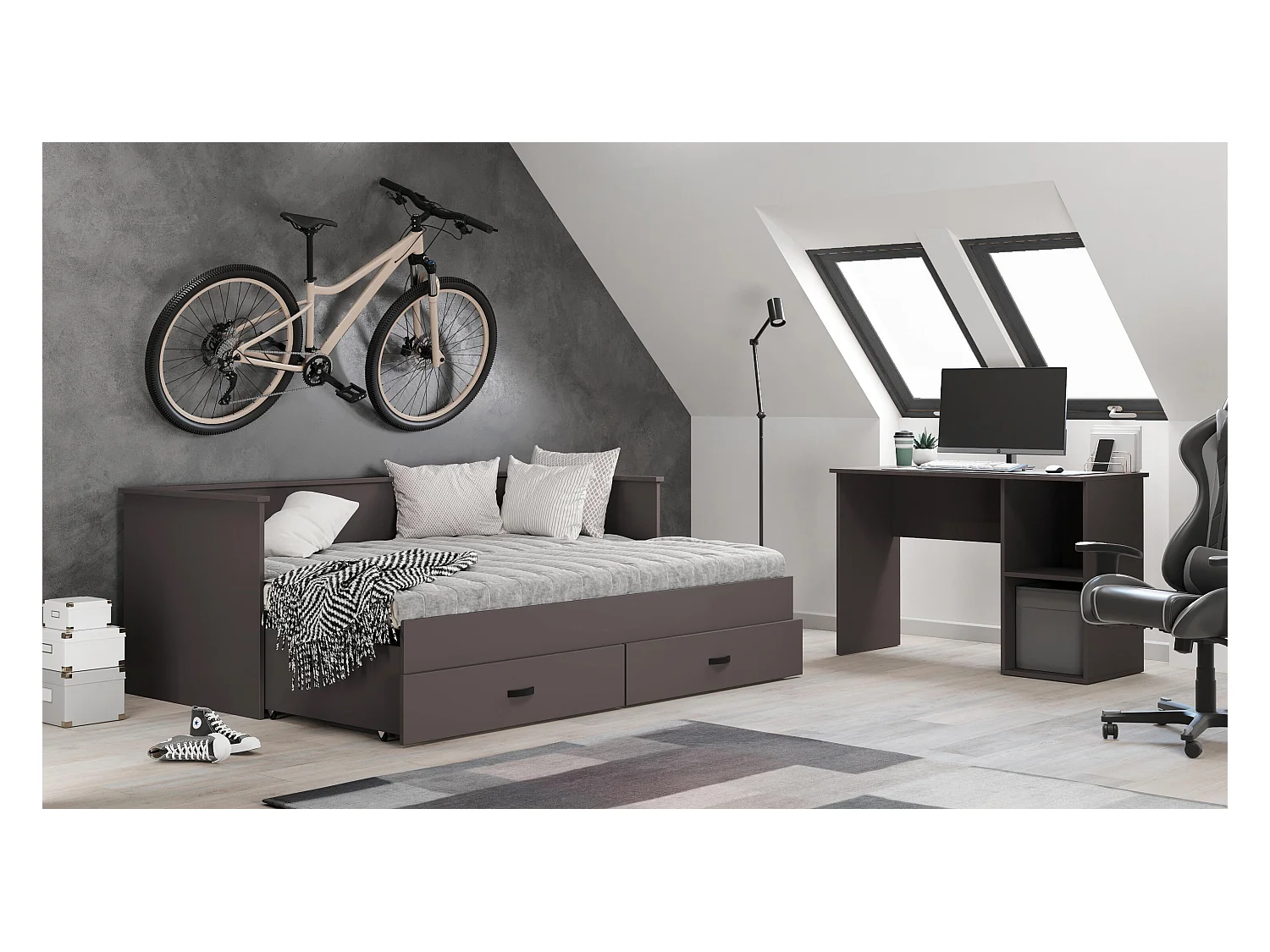 Bureau TAKO D120 120x80x55 Gris