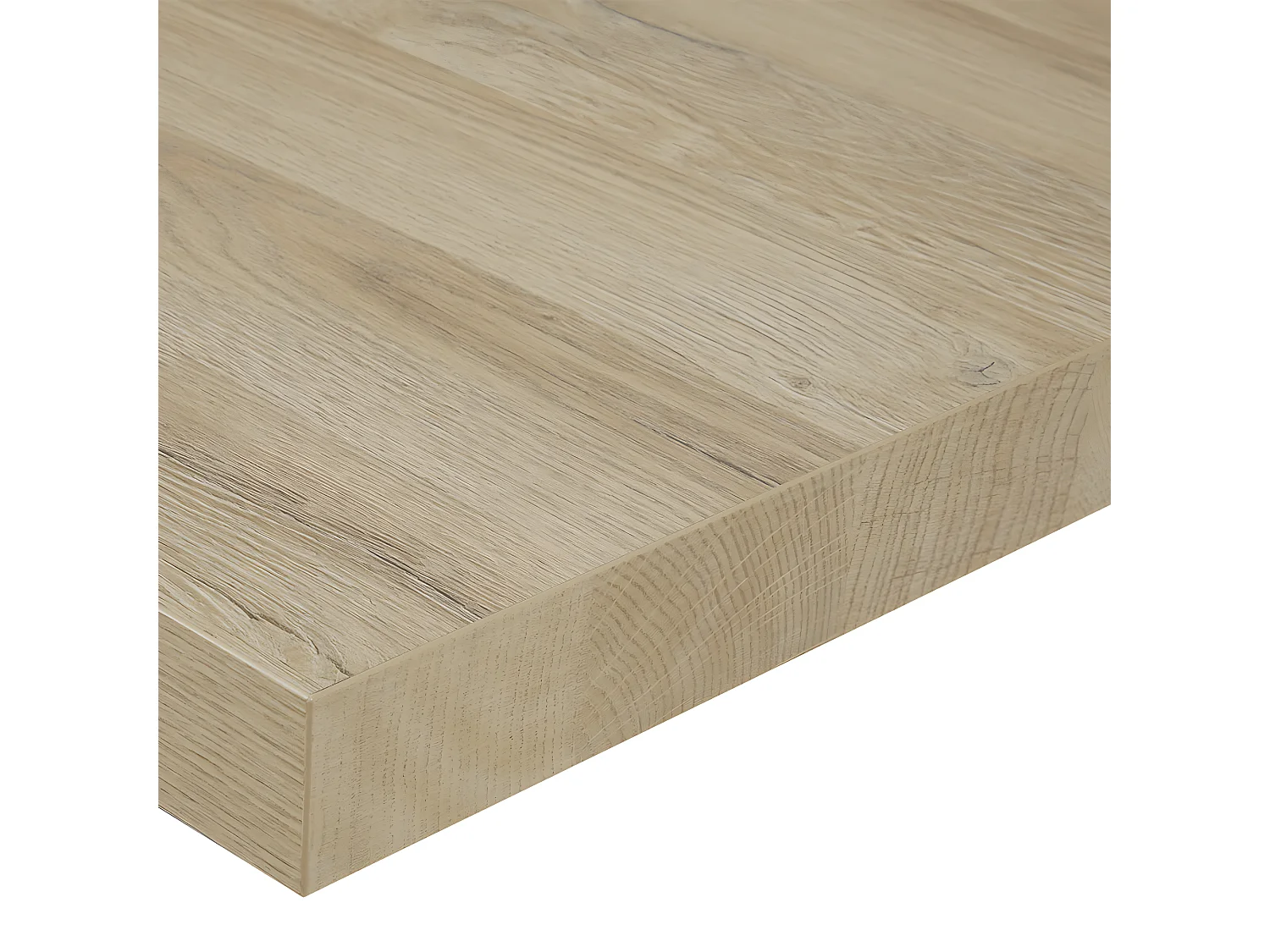 FRANK - Table 230cm Aspect Bois French Oak Piètement U Métal Noir