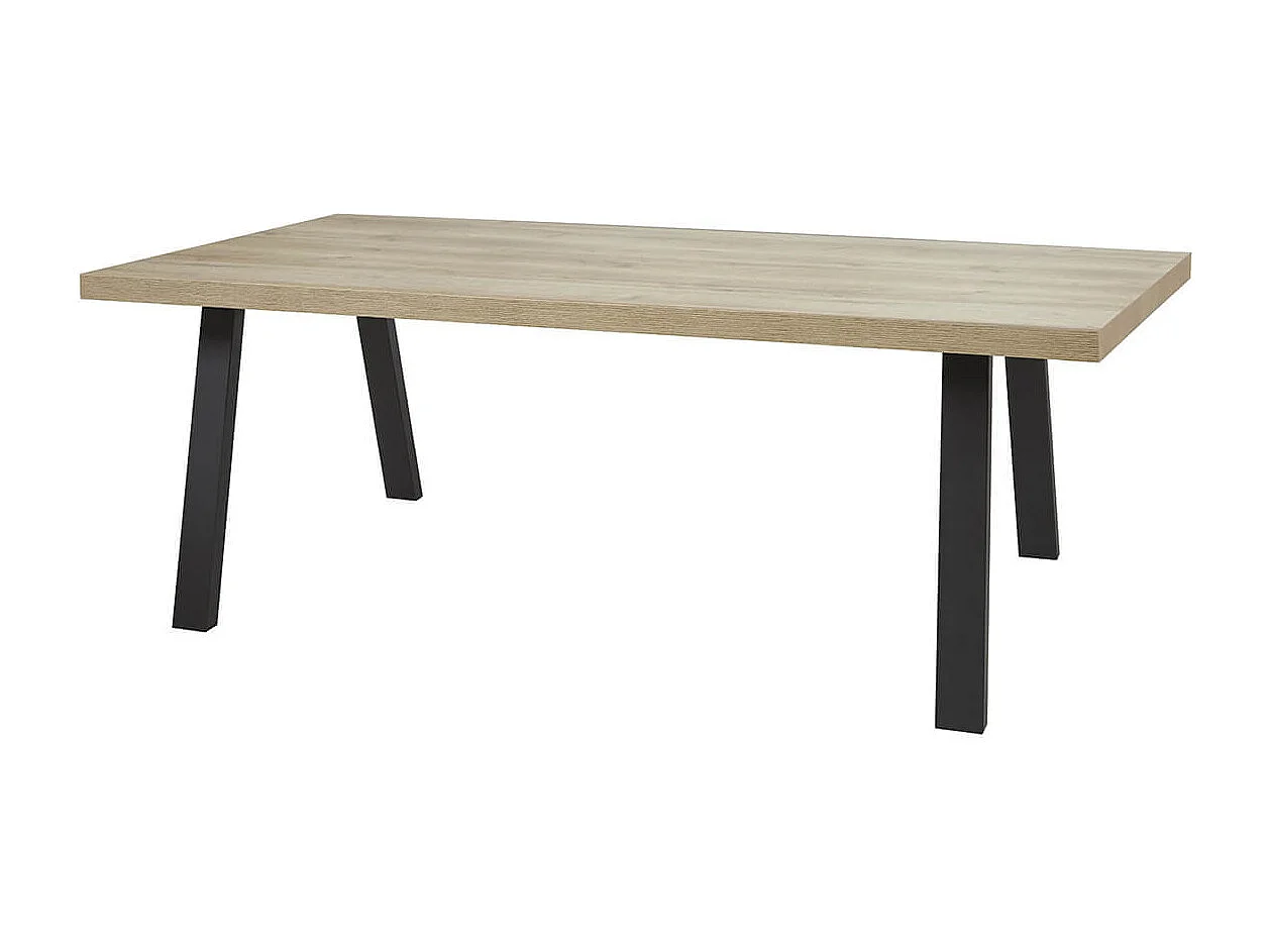 ARIZONA - Table 170cm Aspect Bois Arizona Oak Piètement A Métal Noir