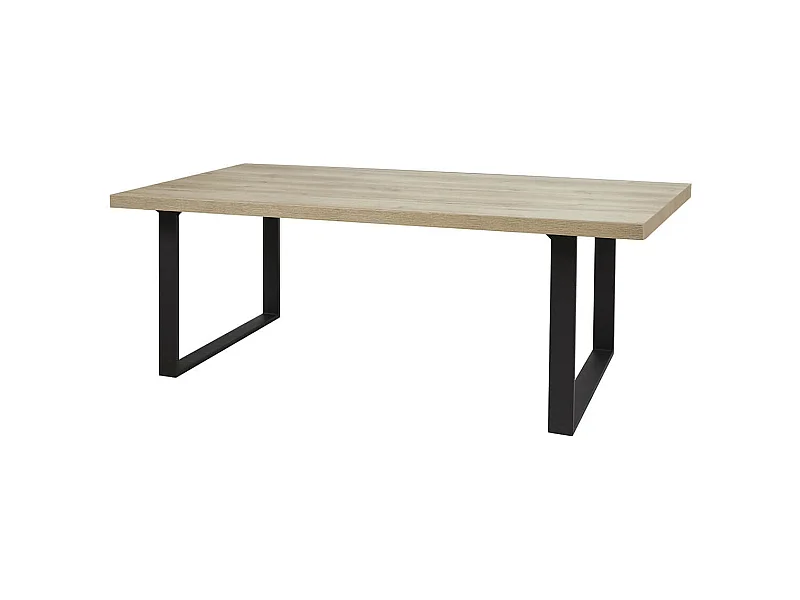 ARIZONA - Table 170cm Aspect Bois Arizona Oak Piètement U Métal Noir