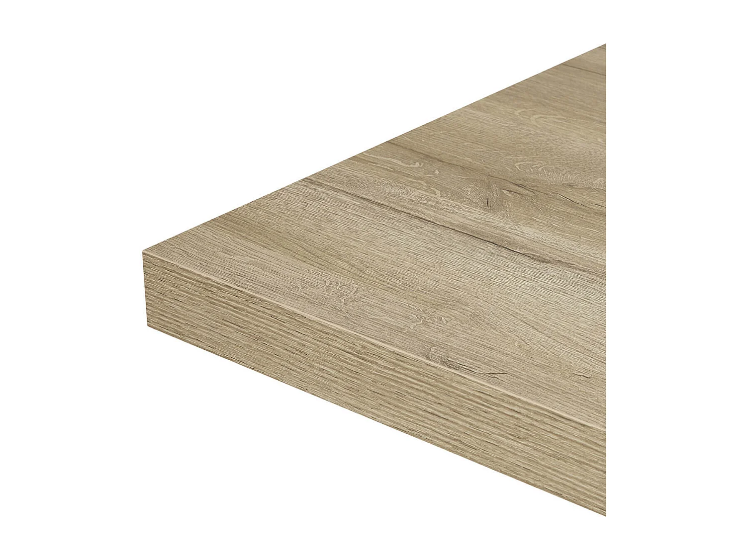 ARIZONA - Table 170cm Aspect Bois Arizona Oak Piètement Country Métal Noir